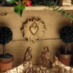Crèche de Noël en cire