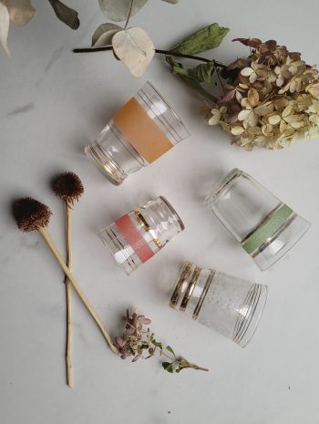 Set de 4 verres dépareillés 50's