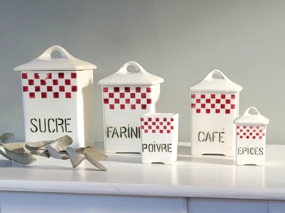 Pots à épices - Damier rouge