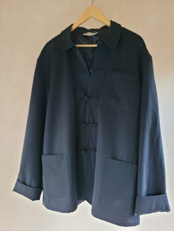 Veste en drap de laine noire CFOC