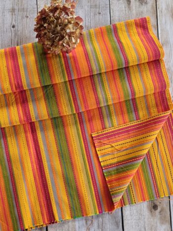 Coupon de tissu jacquard à rayures