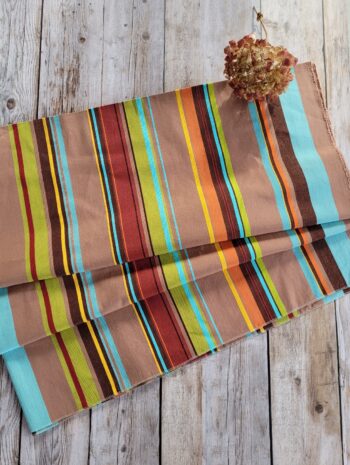 Toile de coton rayures estivales