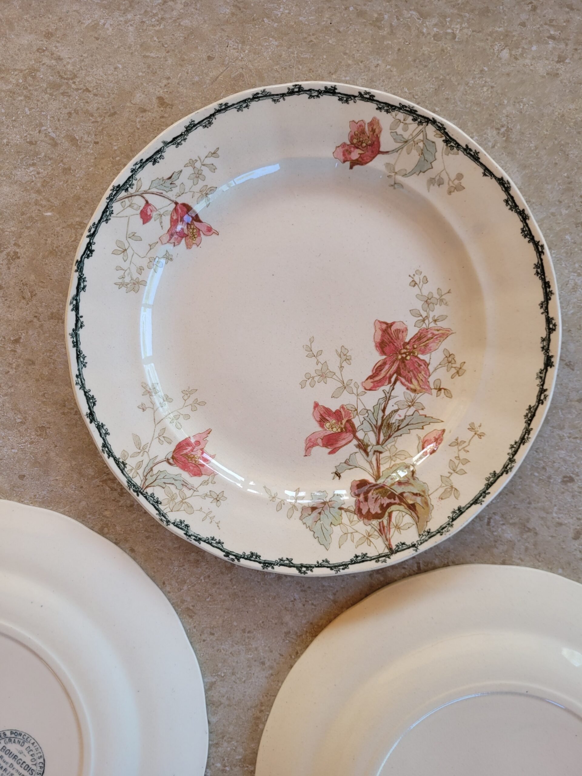 Les grimpantes - Set de 4 assiettes Emile Bourgeois