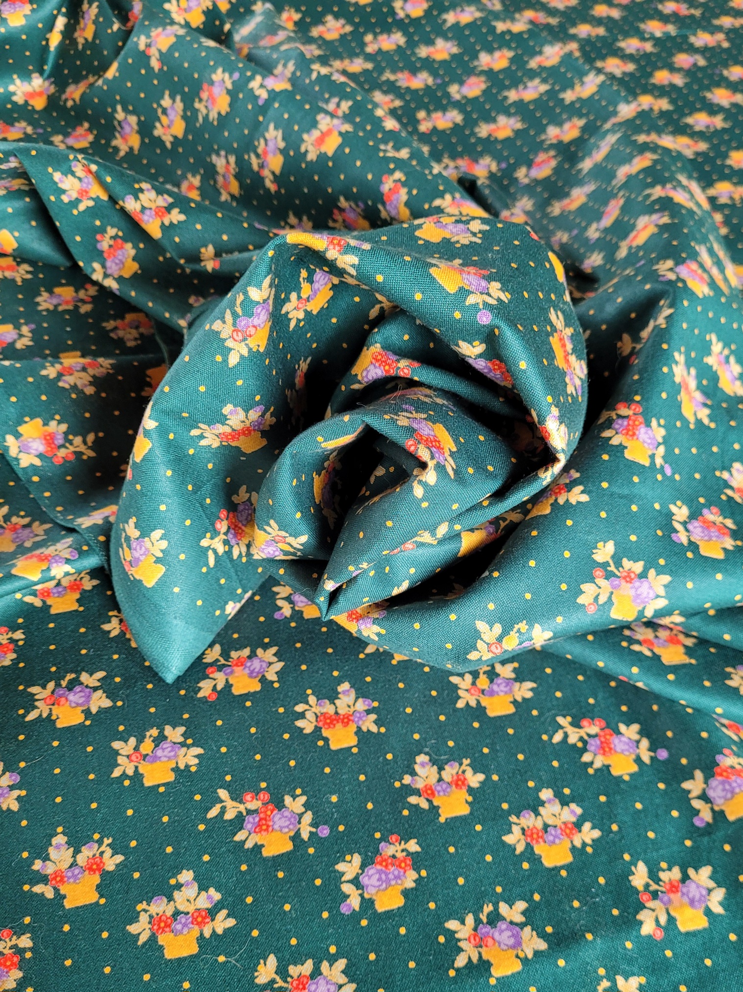 Bouquets - Coton vintage au mètre