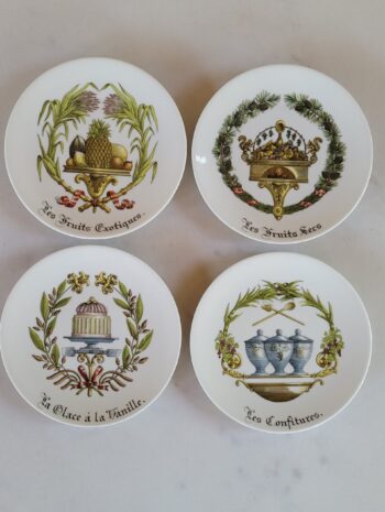 Set de 4 assiettes à dessert - Porcelaine d Auteuil